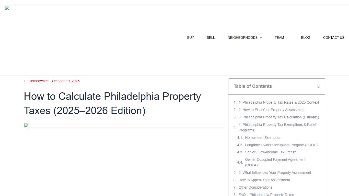 How to Calculate Philadelphia Property Taxes (2025–2026 Edition) - Venture Philly Group | Philadelphia Realtors